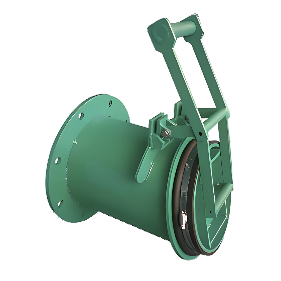 Compuerta charnela flap para gestión de agua